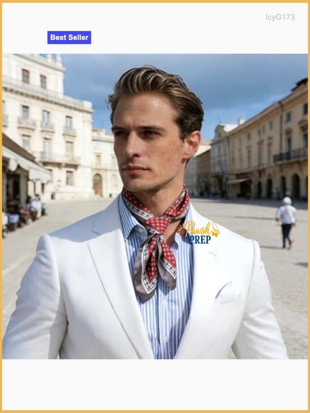 27.5" Square Silk-Like Polyester Head Scarf Bandana Scarf Unisex - Picture 7 of 7